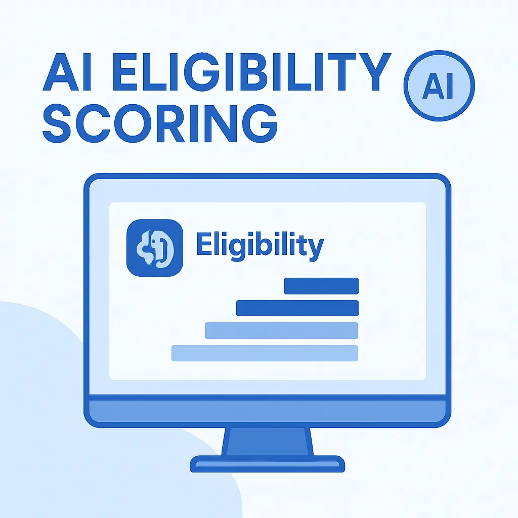 AI eligibility scoring interface with probability rankings